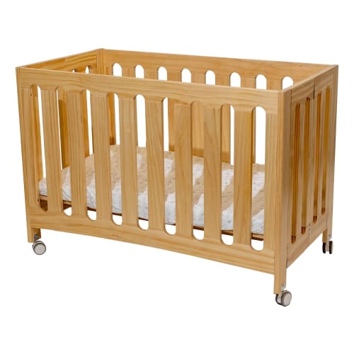 Coverplay® Caden Wood Folding Crib, Natural